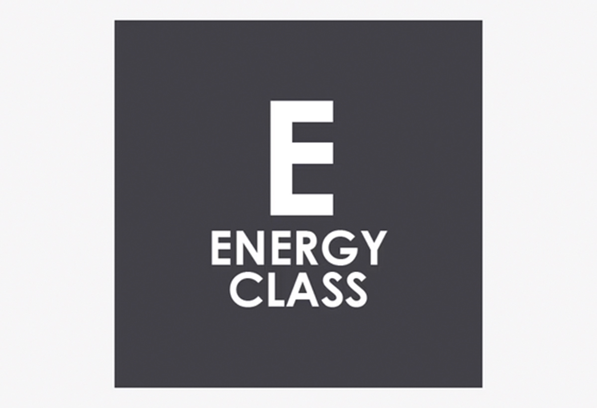 Απεικονίζεατι ένδειξη της ενεργειακής κλάσης Ε.